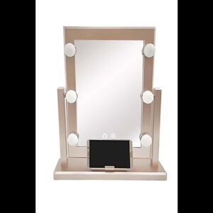 Blushly Hollywood Vanity Mirror with Phone Mount Rose Gold